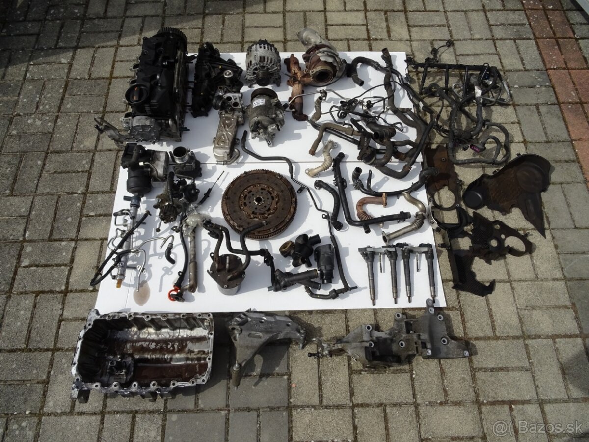 motor 2.0 tdi 103kw cff turbo kompresor hlava spojka