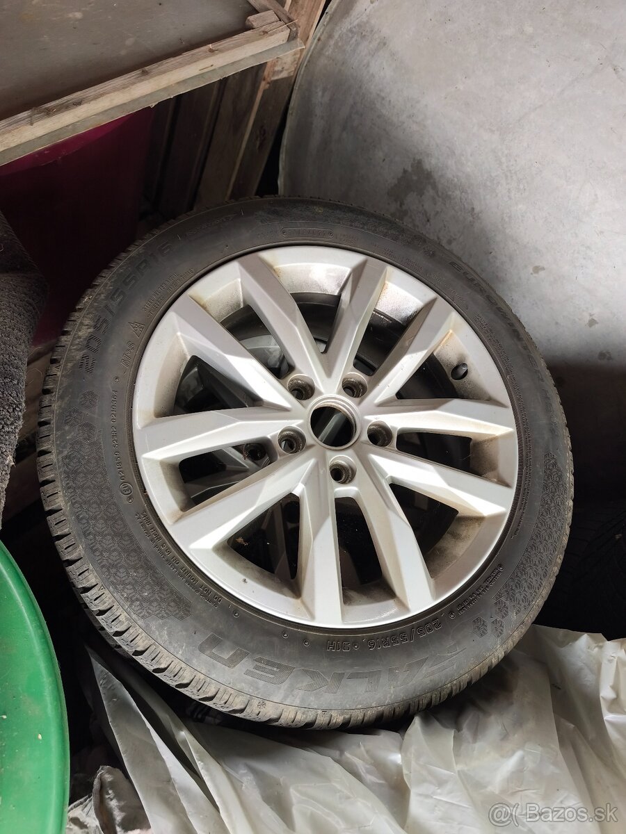 ALU sada 5x112 R16 gumy 205/55/r16 Audi, VW, Škoda, Seat