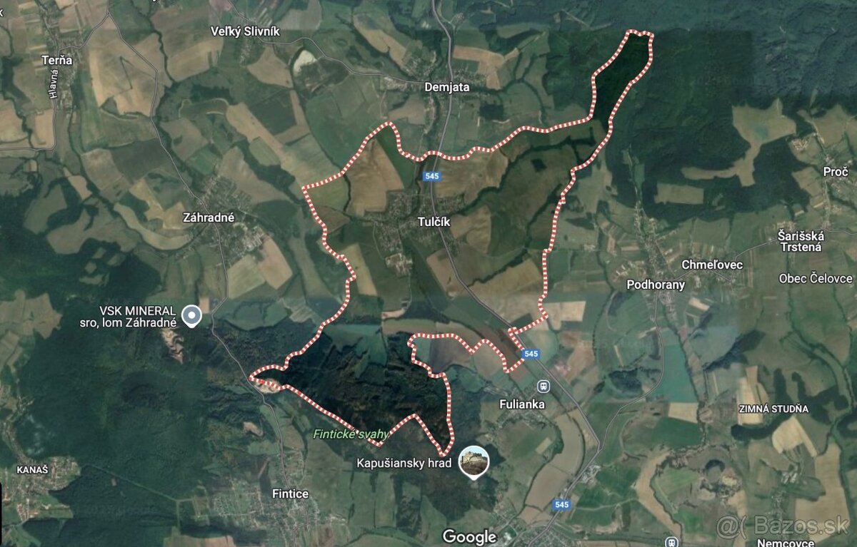 Na predaj pozemky v celku v obci Tulčík