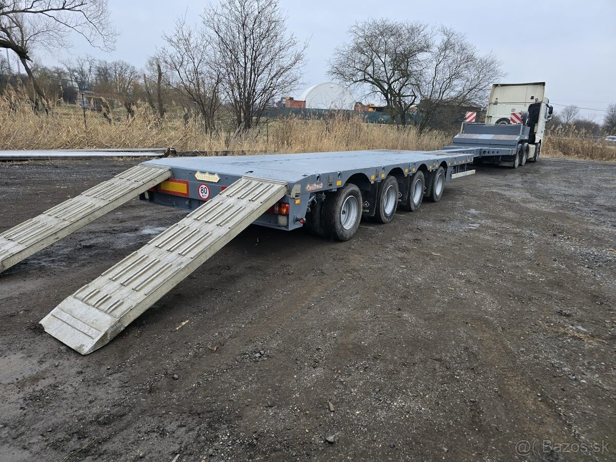 návěs plošinový NOOTEBOOM r.2011, ROZTAHOVACÍ o 8M