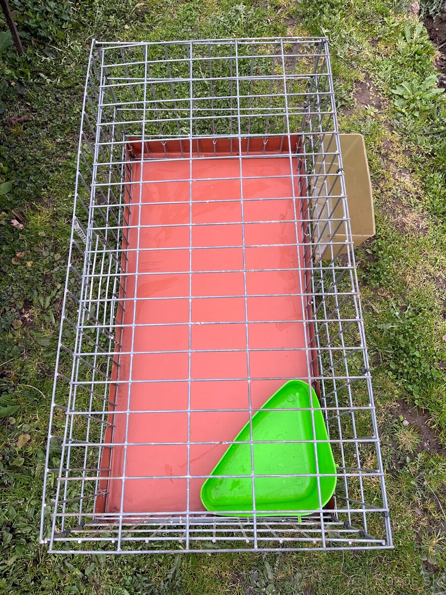 Ručne vyrobená klietka pre králika / morča + WC + senník