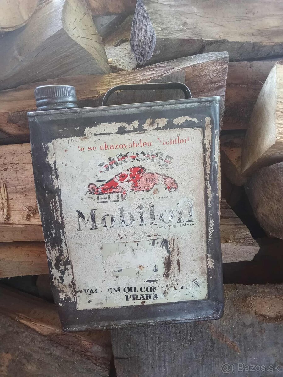 plechovica MOBILOIL PRAHA.