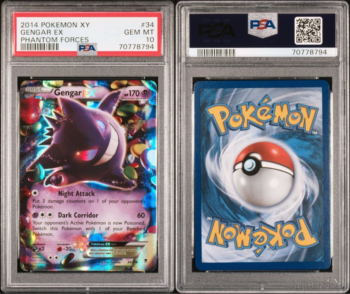 Pokemon PSA 10 (GENGAR / BLASTOISE) - výmena