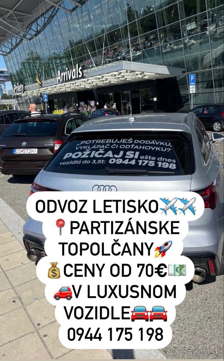 Letiskový transfer, odvoz na letisko, preprava osôb