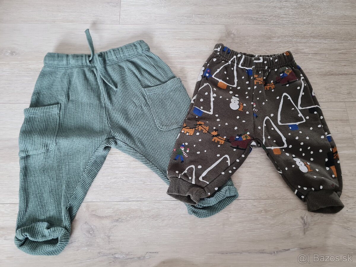 HM + Zara veľ 74 nohavice