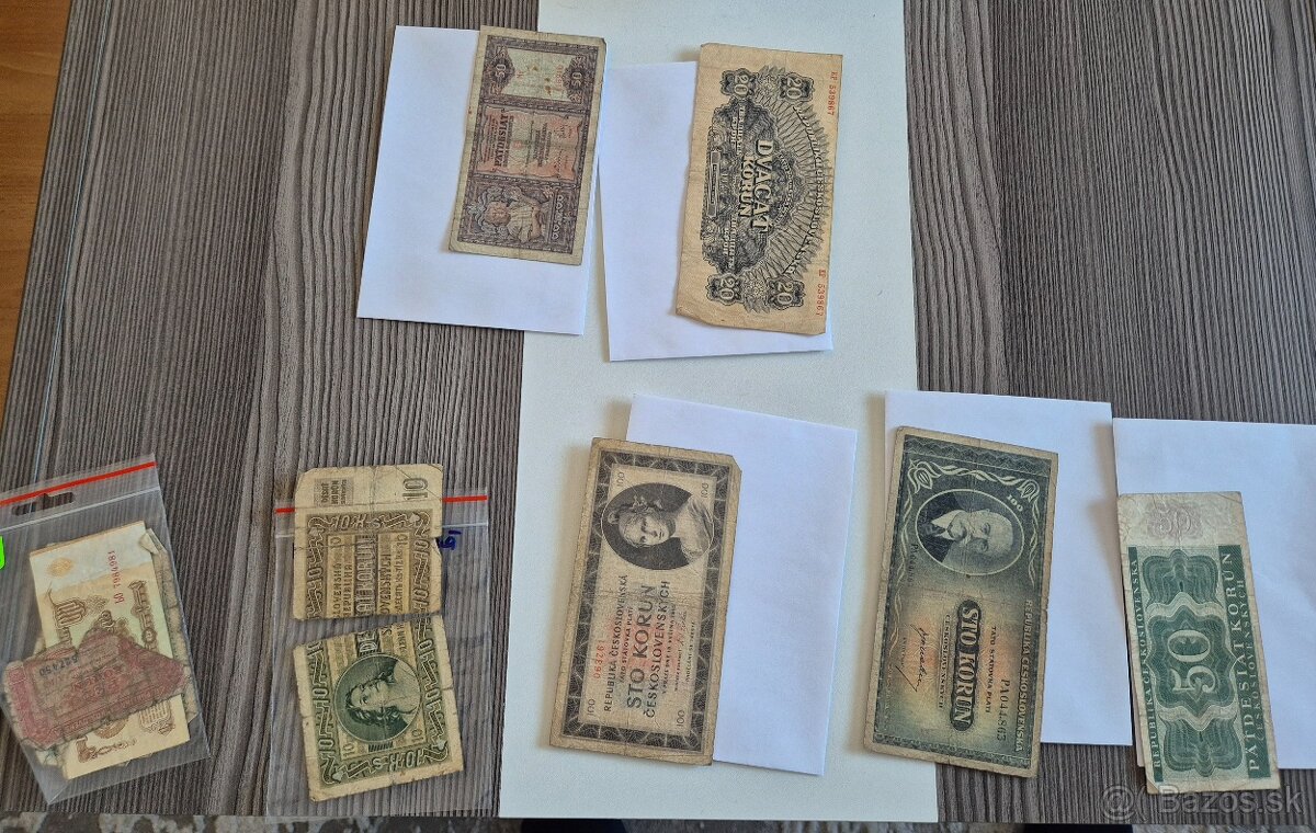 Stare mince a bankovky