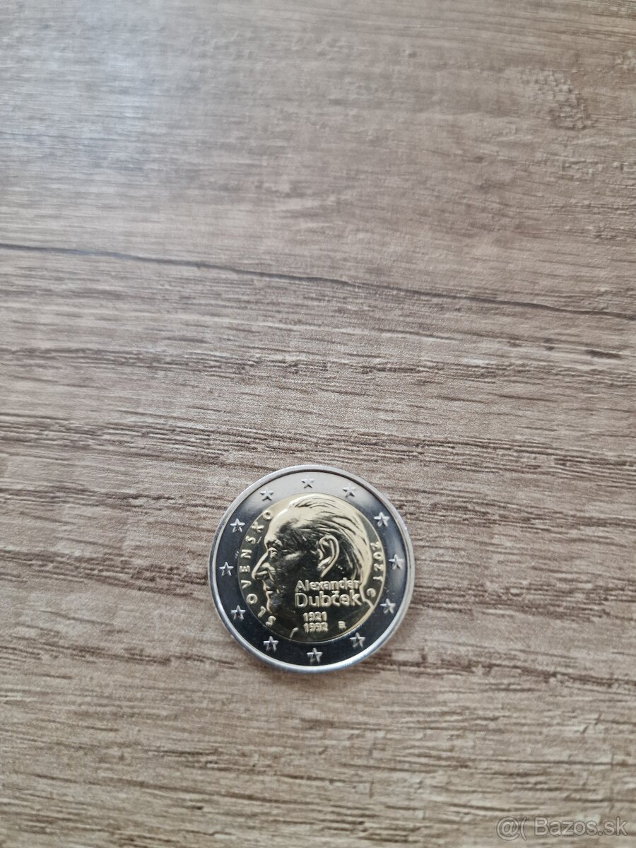 Predám krásnu 2 eurovú mincu A. DUBČEKA