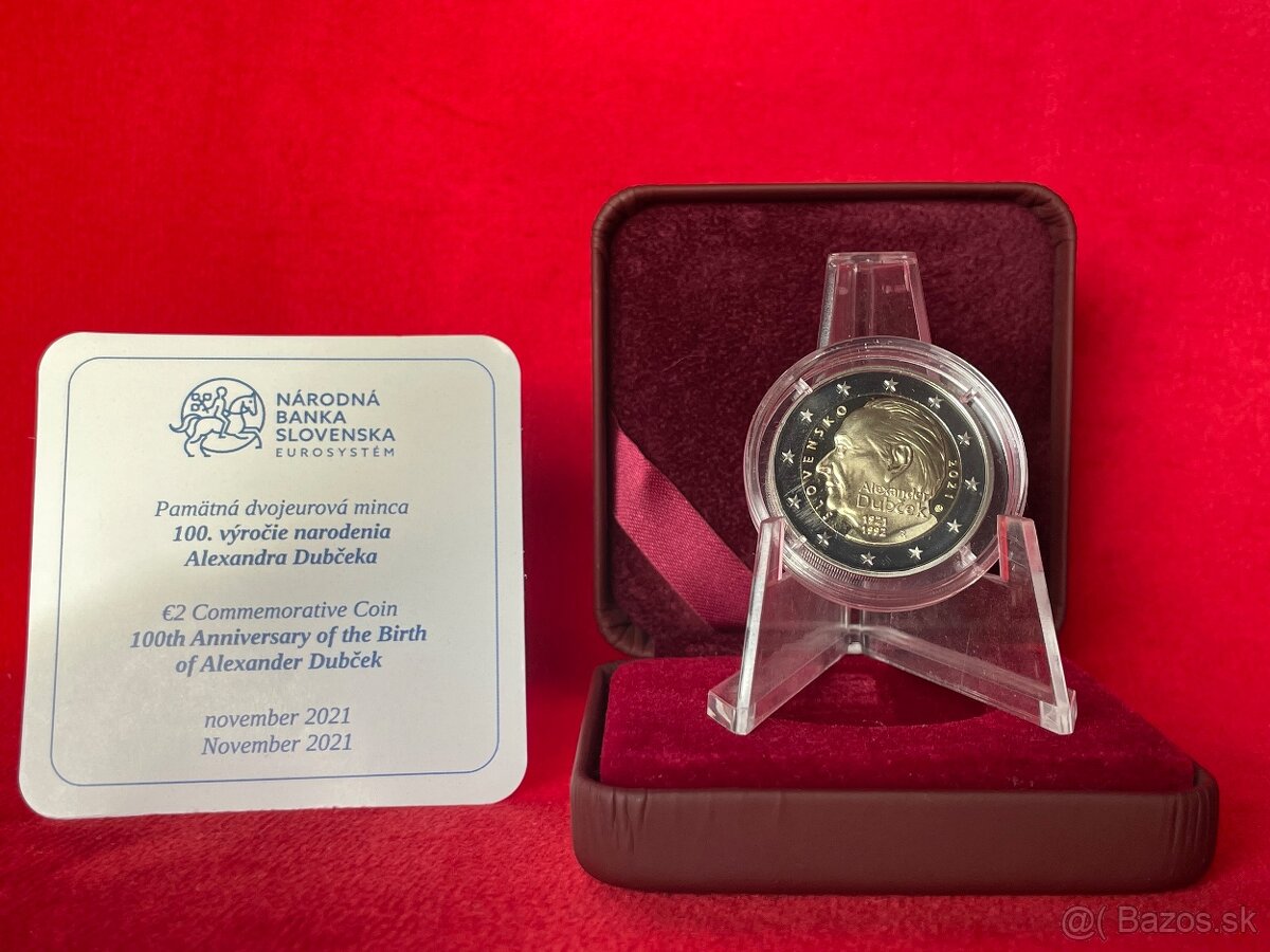 Pamatna 2€ minca Slovensko 2021 Dubcek PROOF
