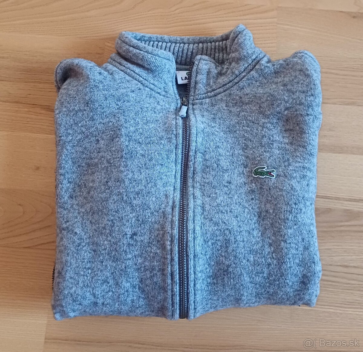 Lacoste šedý zipsový zimný