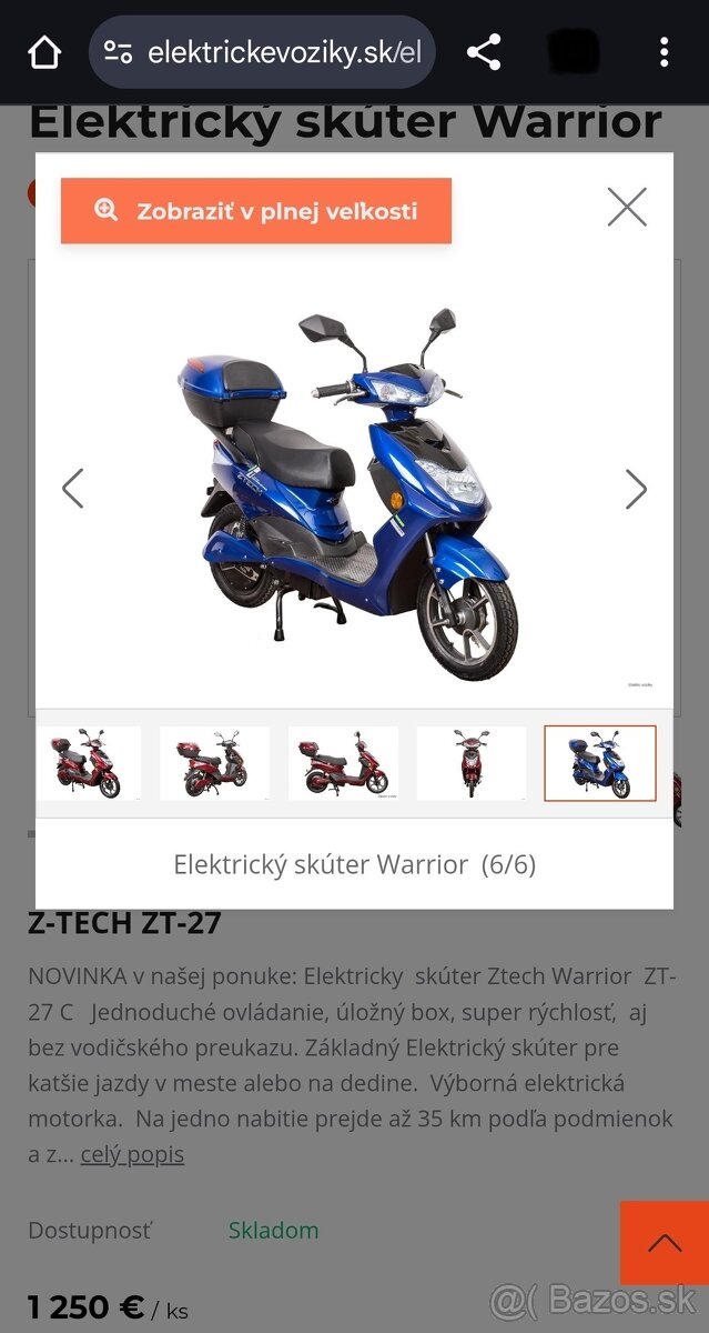 LOFTY bez Vodičáku E-moped e-skuter elektricky e-babeta