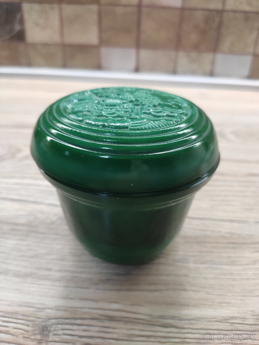 Malachitová dóza s vrchnákom- šperkovnica....