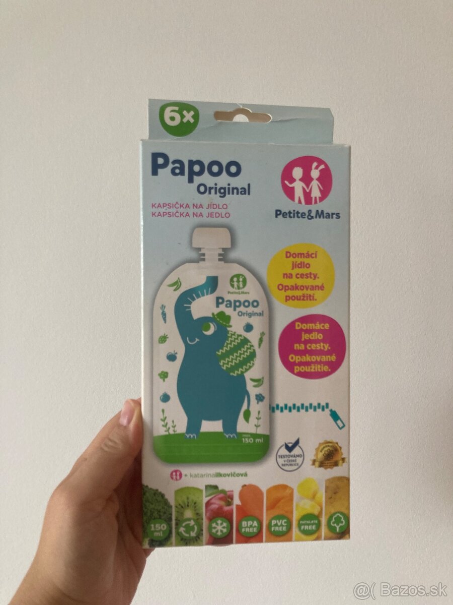 Papoo Original kapsičky na jedlo NOVÉ (3ks v baleni)