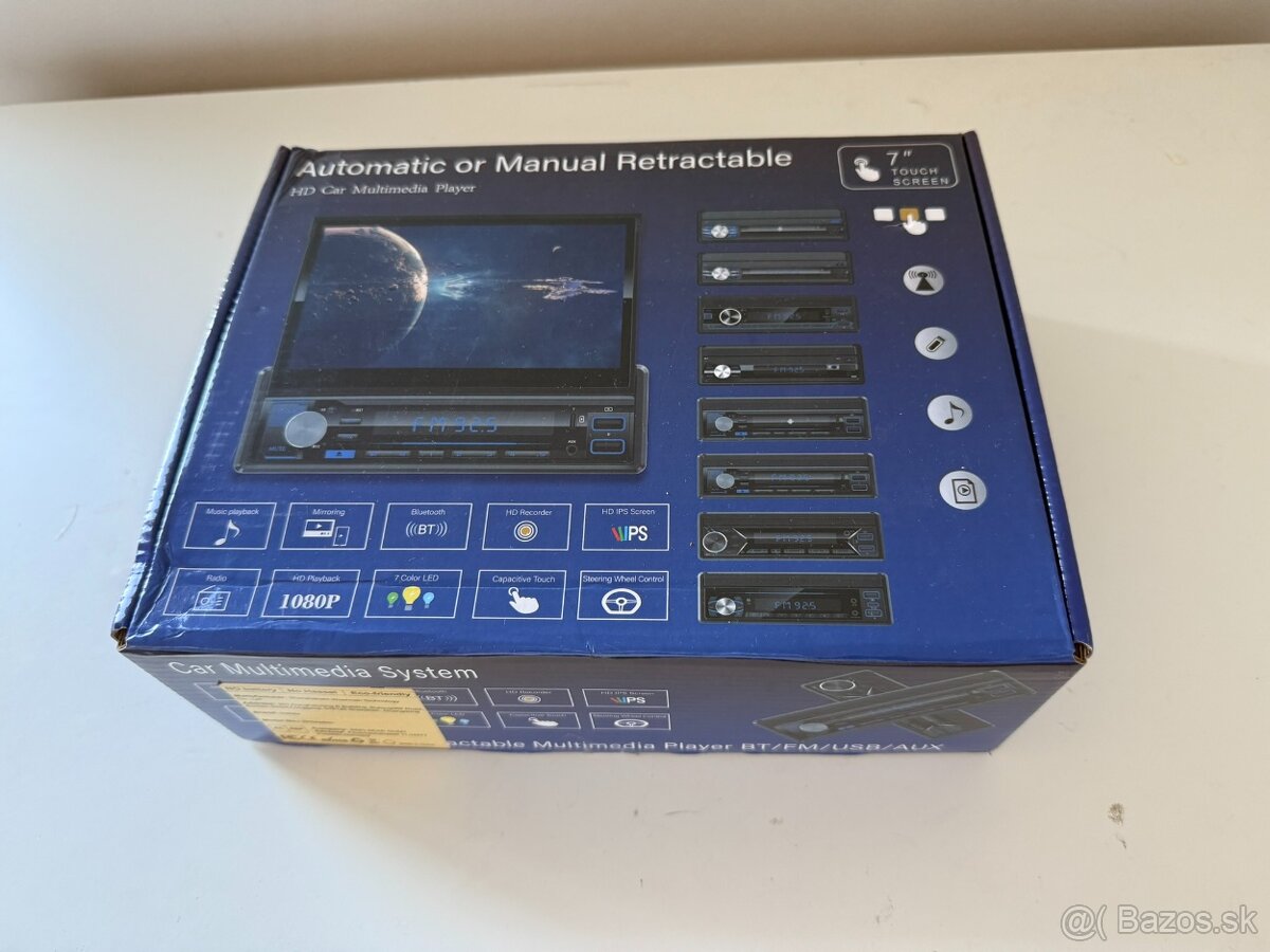 Nové Univerzálne 1 DIN autorádio 7"