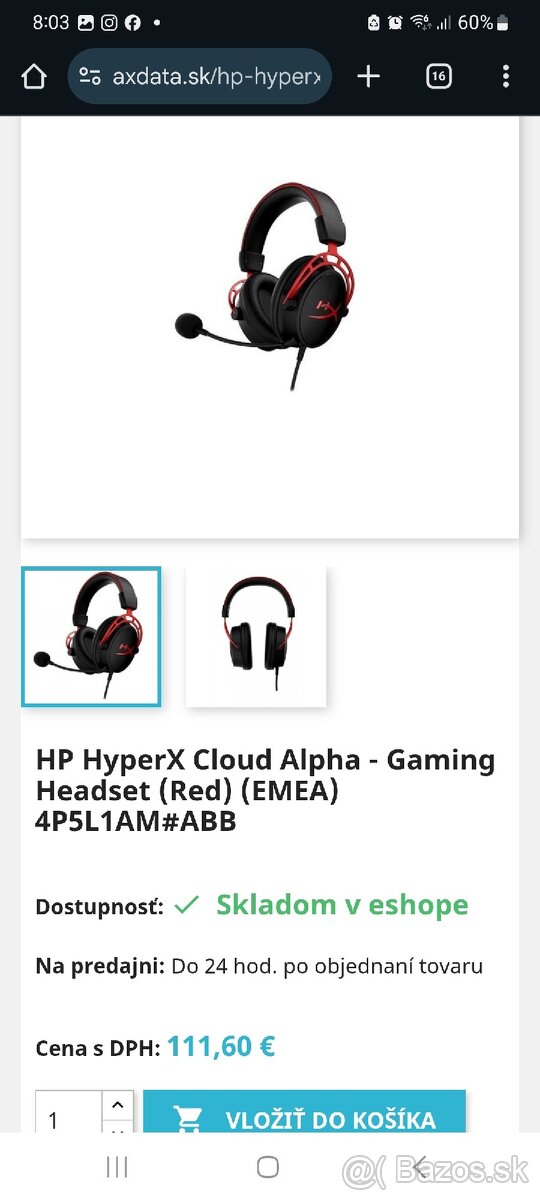 Sluchátka HyperX Cloud Alpha - Gaming