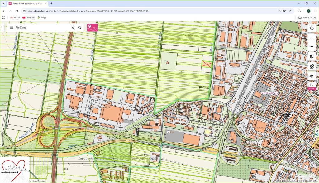 Predaj komerčného pozemku, Piešťany