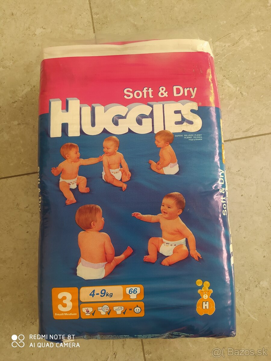 Plienky Huggies Soft&Dry