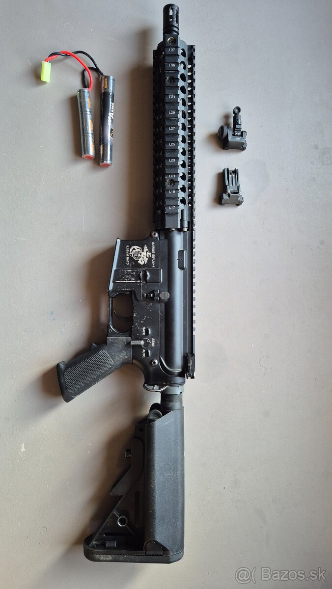 Airsoft MK18 E&C 445 FPS + 4 zásobníky - TOP stav - 140€