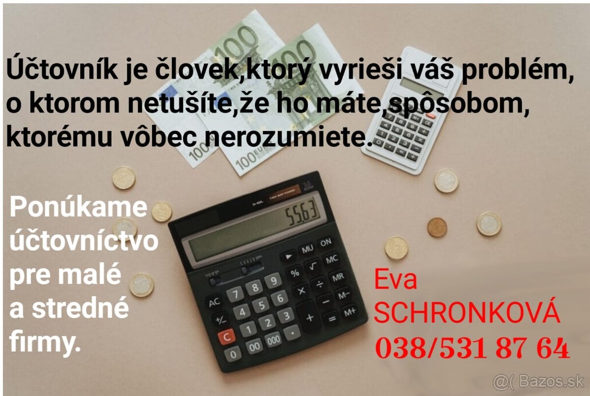 Ponúkam externé účtovné služby