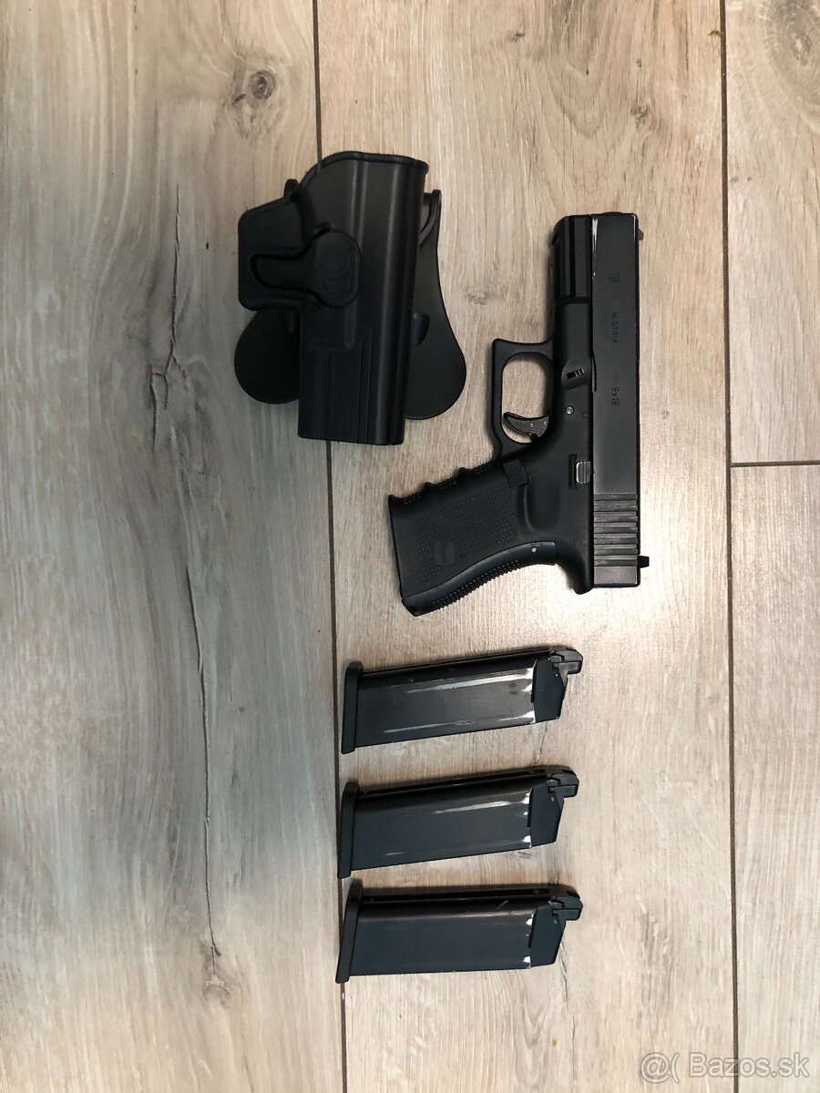 Predám WE airsoft pištoľ GBB EU19 Gen. 4 Green Gas Čierna