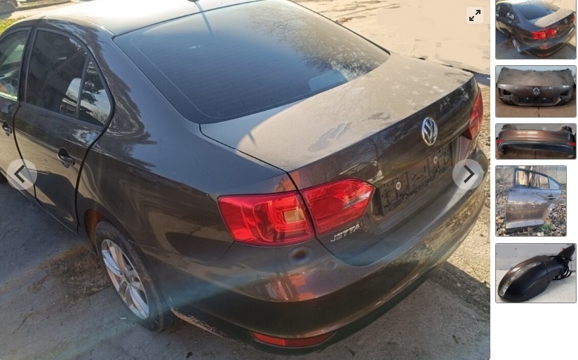 Volkswagen Jetta 1.6 TDI 2014 predám DVERE, LAVÉ ZADNÉ DVERE