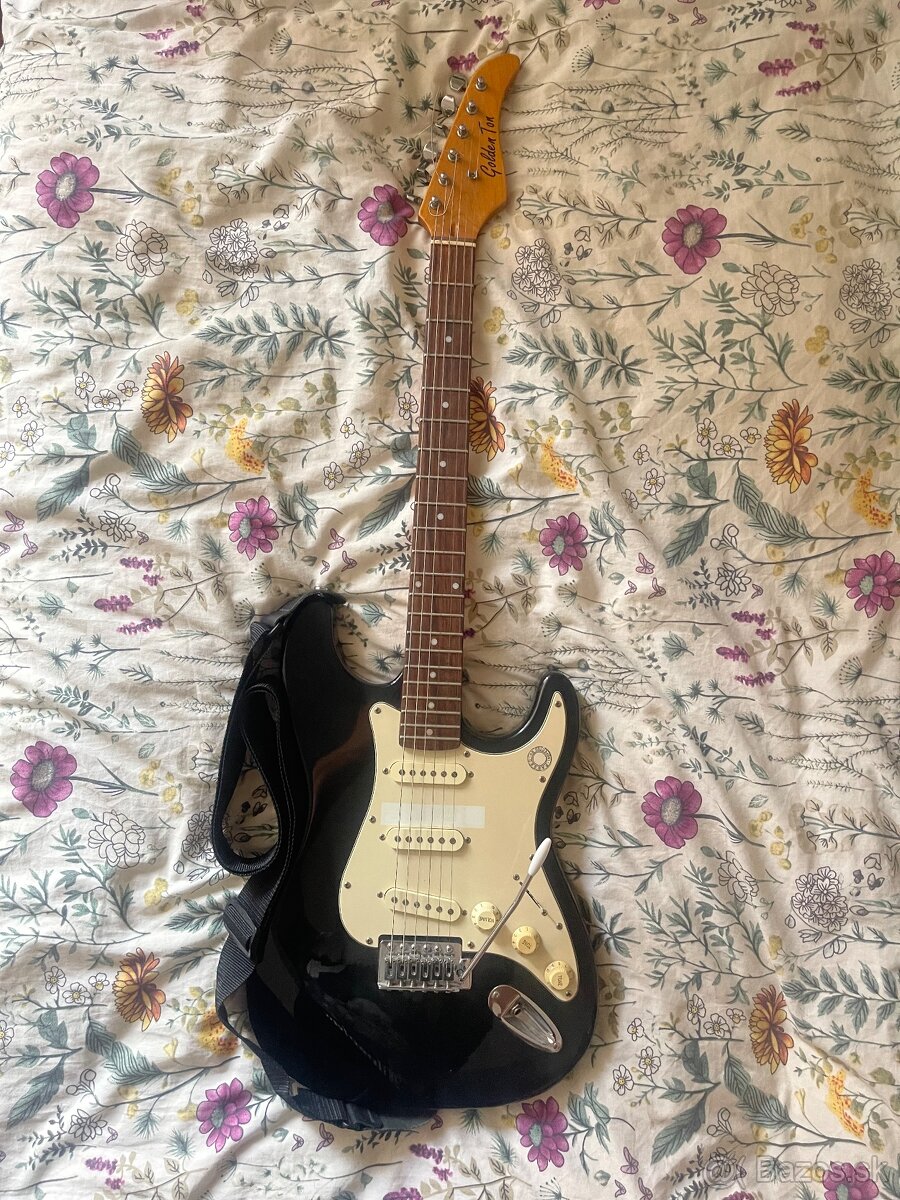 Elektrická gitara Golden Ton, tvar stratocaster