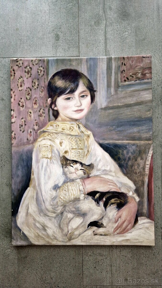 Reprodukcia od Renoira "Julie Manet s mačkou"