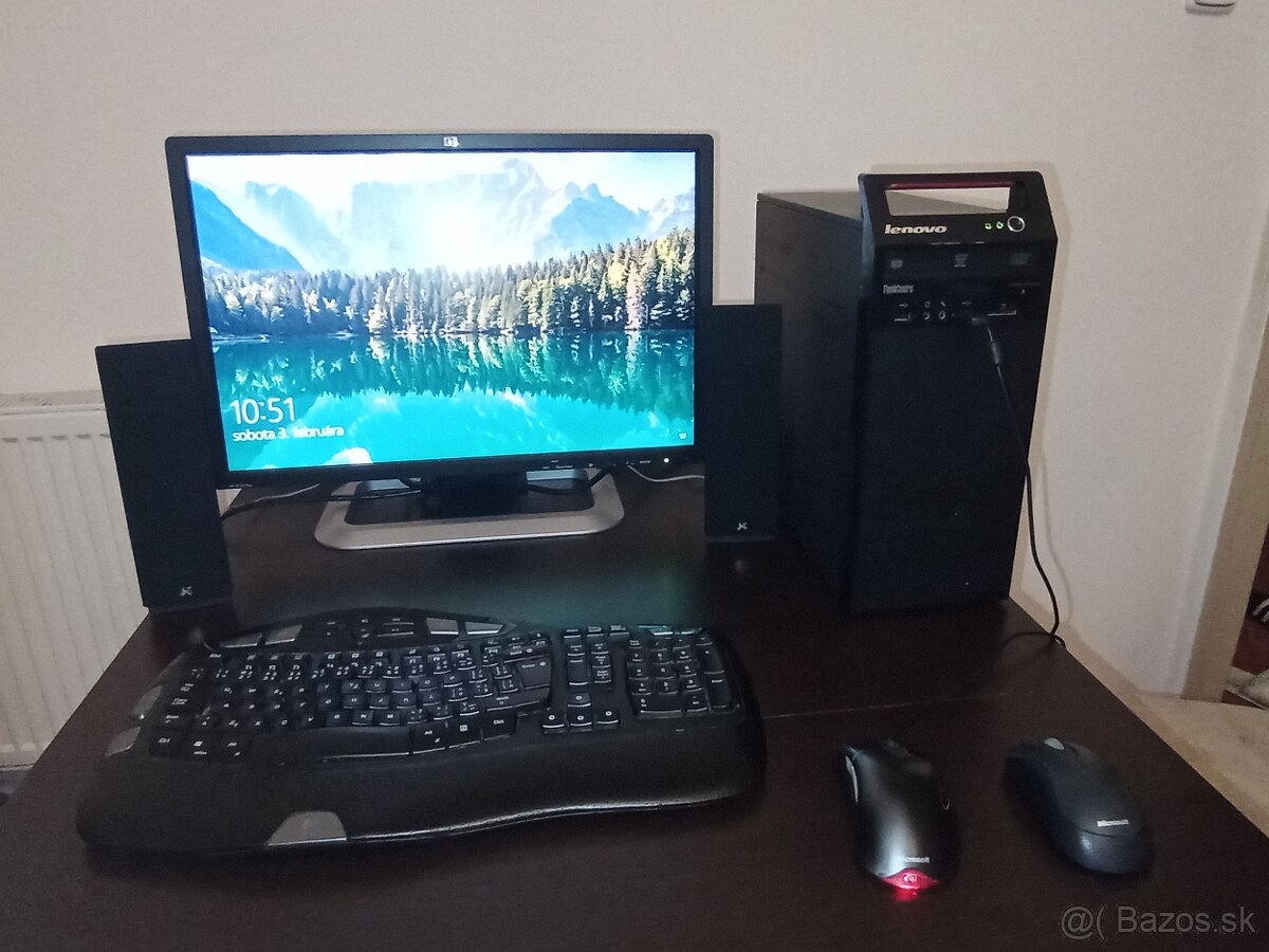 PC Lenovo komplet monitor,klávesnica,myš...