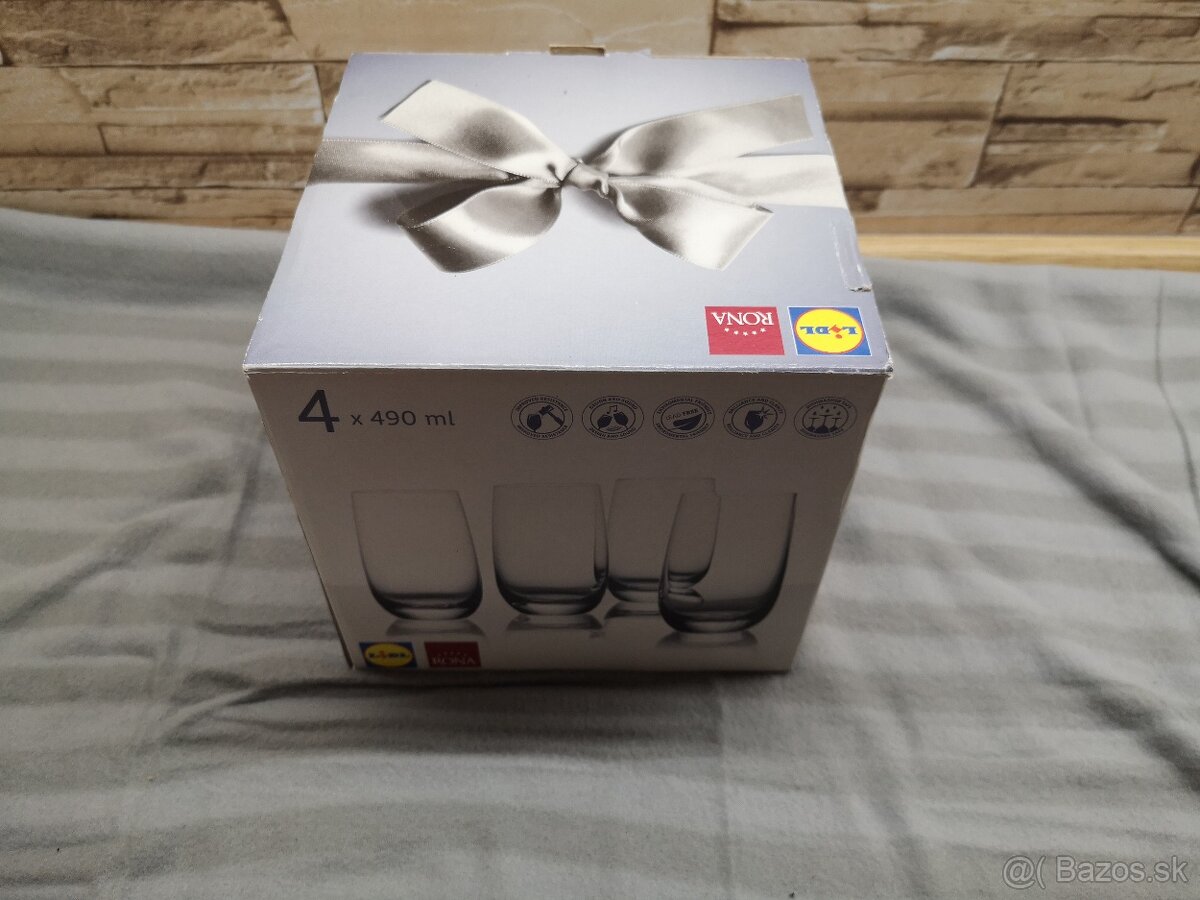 Rona - Poháre na vodu 4x 490 ml