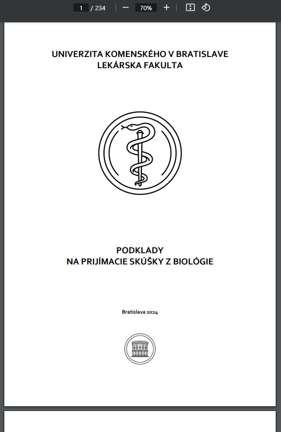 Najnovšie podklady 2024 +materiály na prijímačky LF UK v PDF