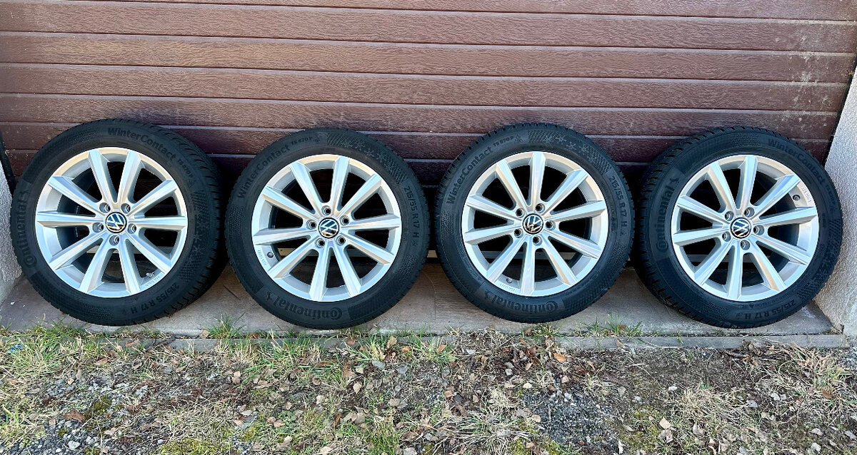 Originál alu kolesá volkswagen merano 5x112, nové pneu