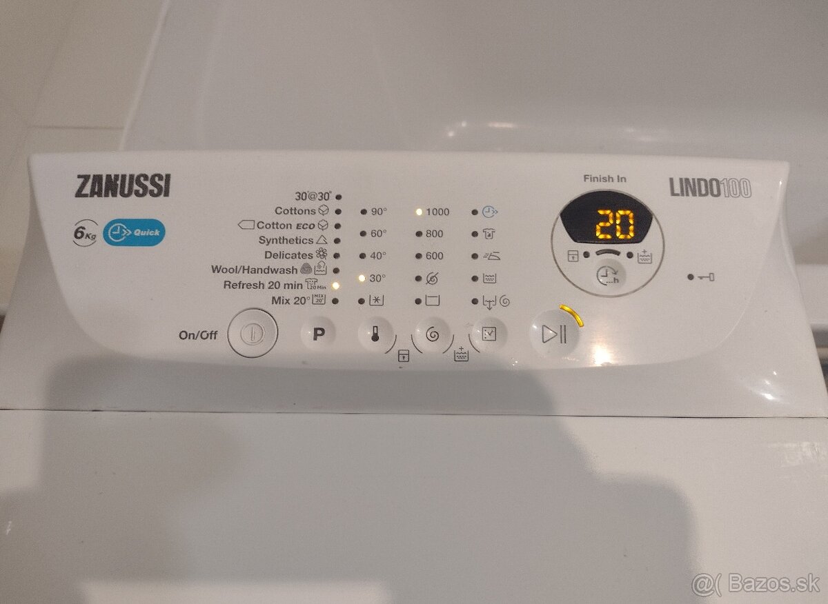 Predaj práčky ZANUSSI - plnenie zhora.