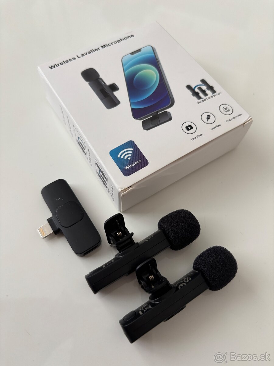 Bezdrôtové lavalier mikrofóny pre iOS