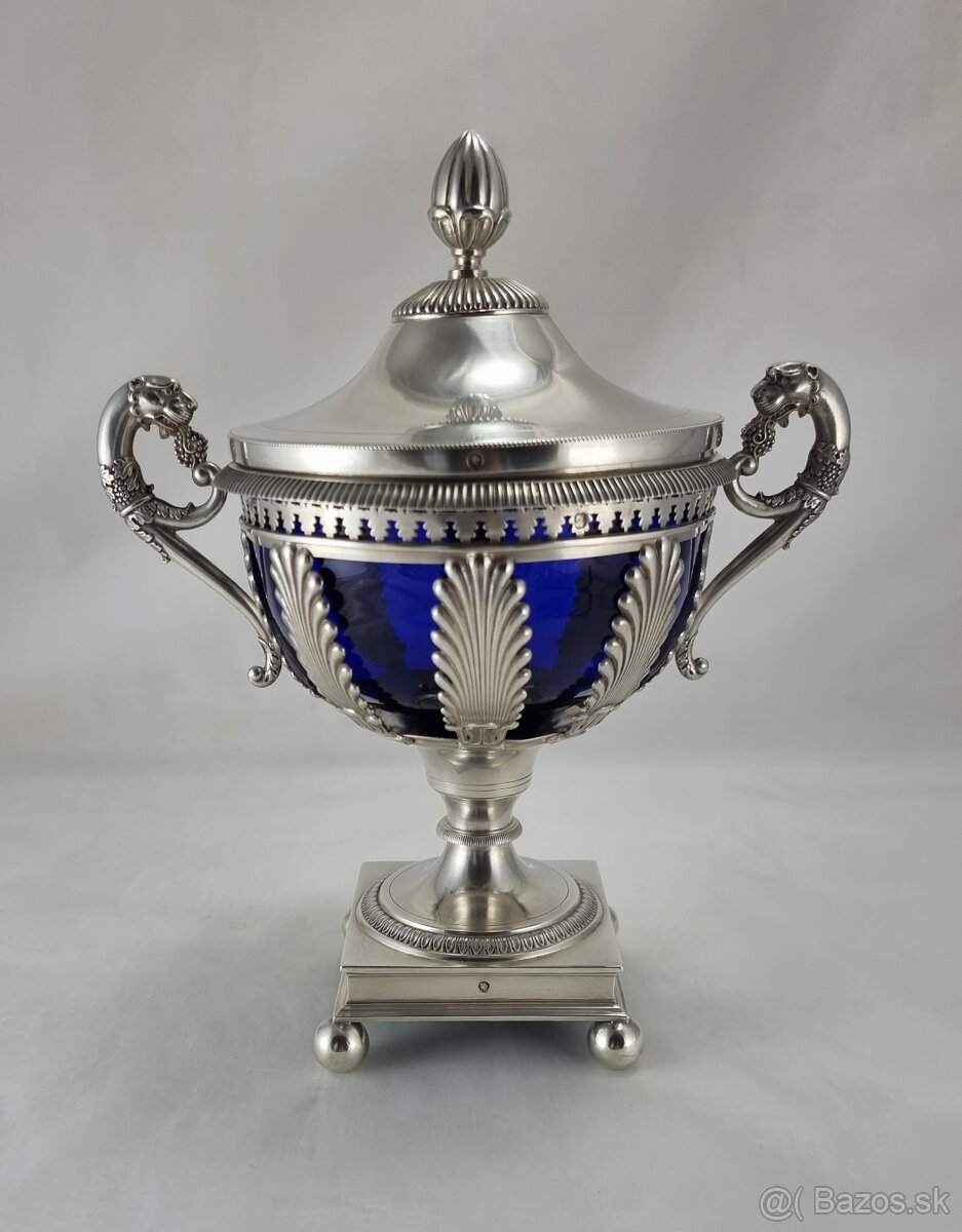 Starožitná strieborná cukornička - 376 gramov