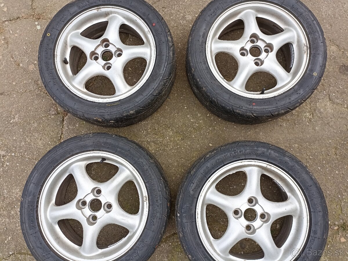 Mazda MX-5 Enkei R15 disky + Nankang semi-slick