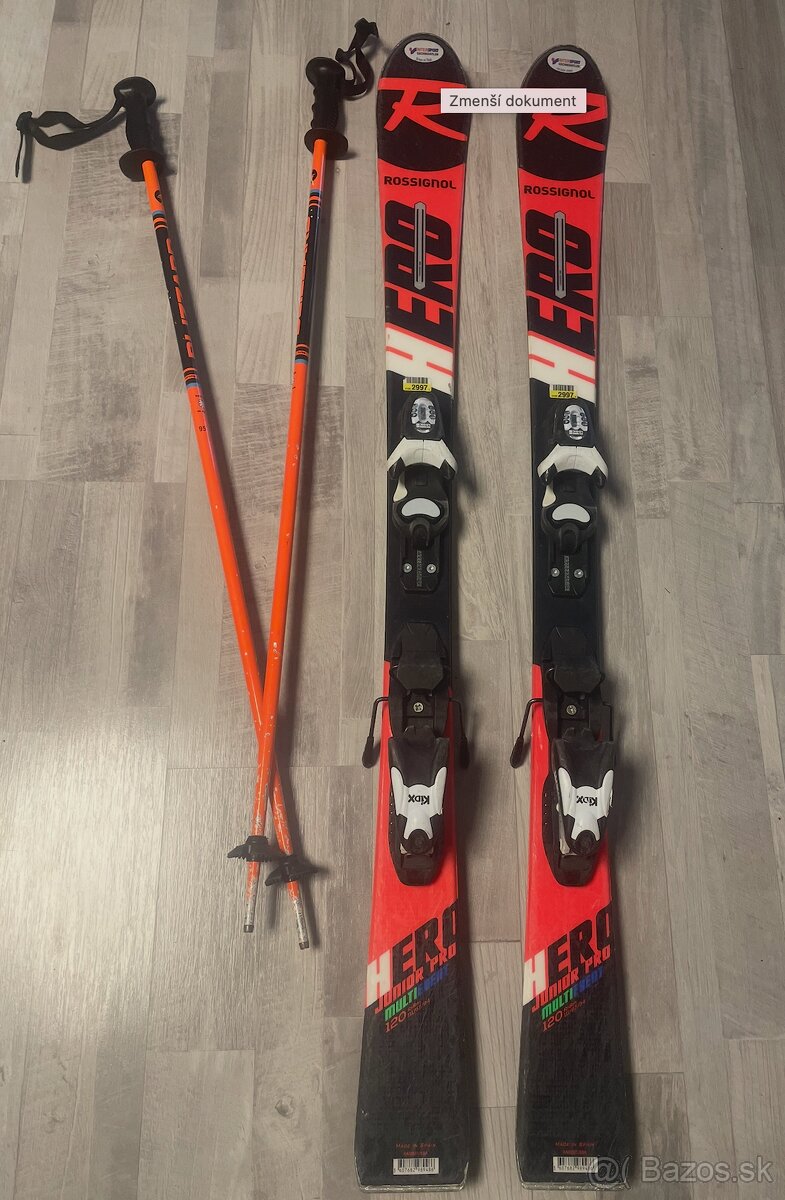 Lyze Rossignol HERO Junior 120cm + palice
