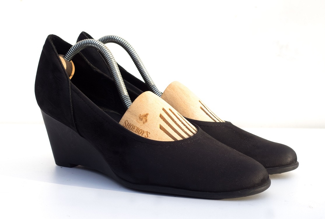 Kožené lodičky na platforme