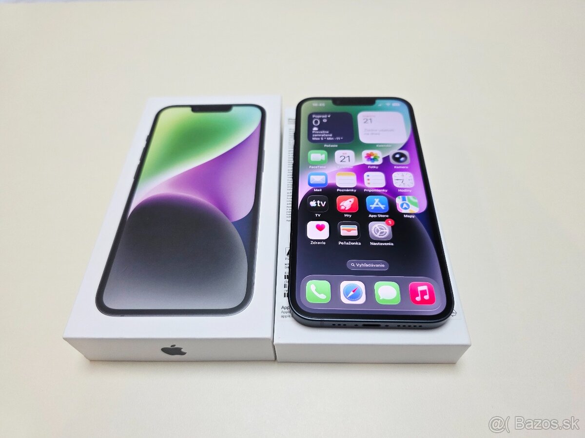 Predám Apple iPhone 14 128gb MIDNIGHT BATERKA 100%