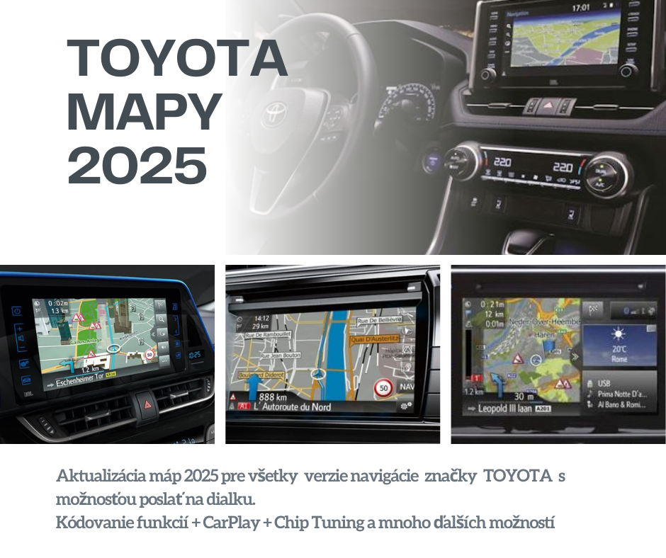 Aktualizácia navigacie Toyota mapy 2025 NEW