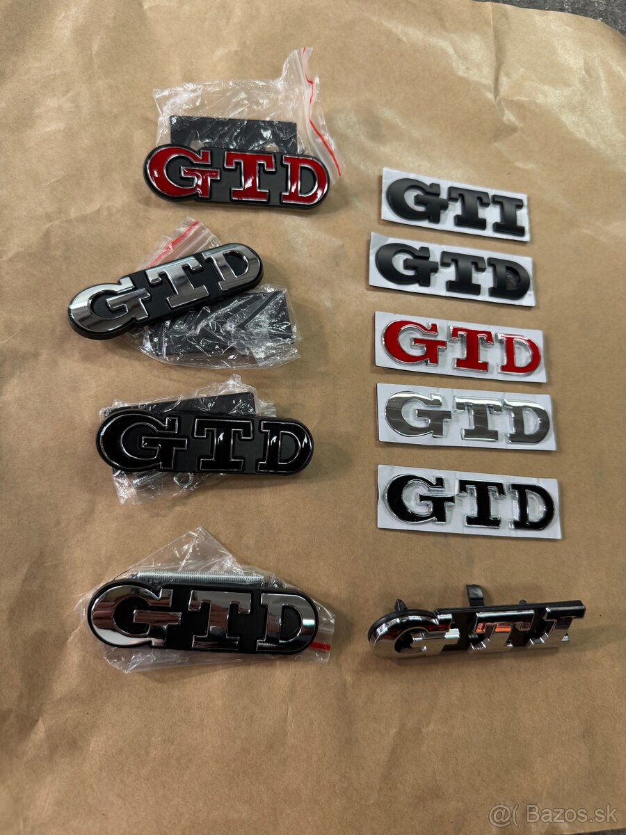 znak predný zadný volkswagen golf polo gti gtd