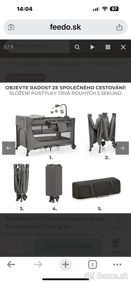 Cestovna detska postielka