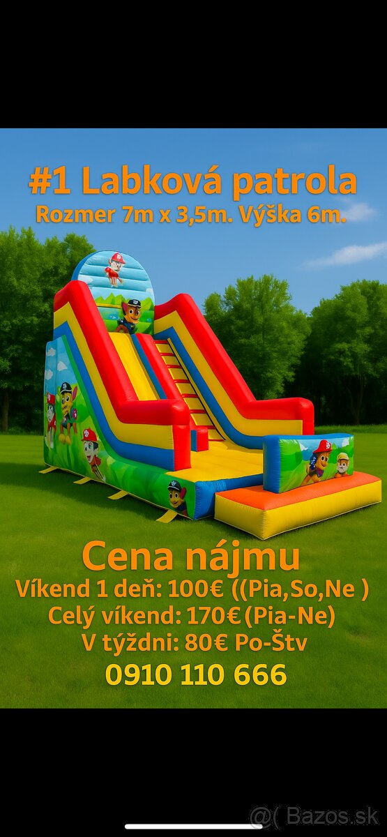 🎉 Prenájom skákacích hradov