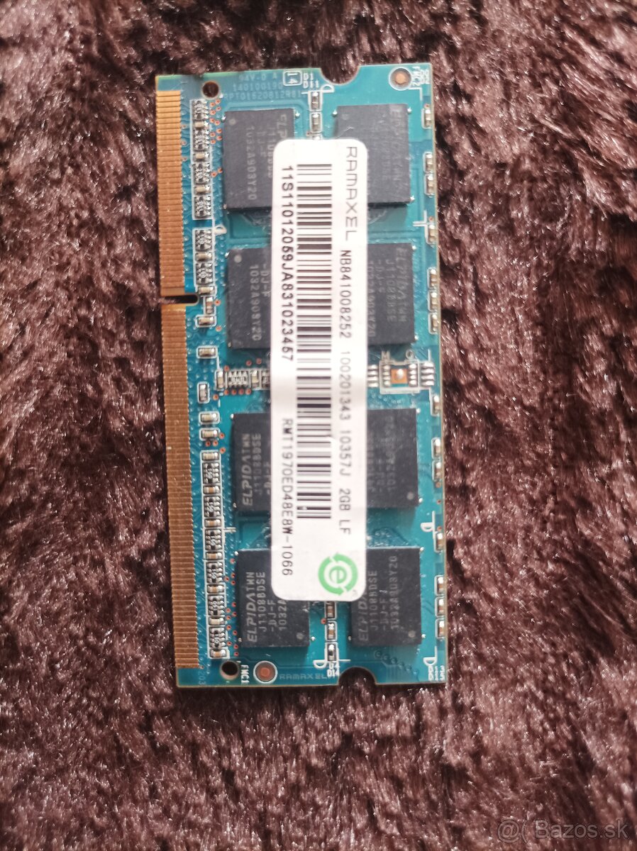 Predám pamäte RAM do notebooku ddr3 2 gb