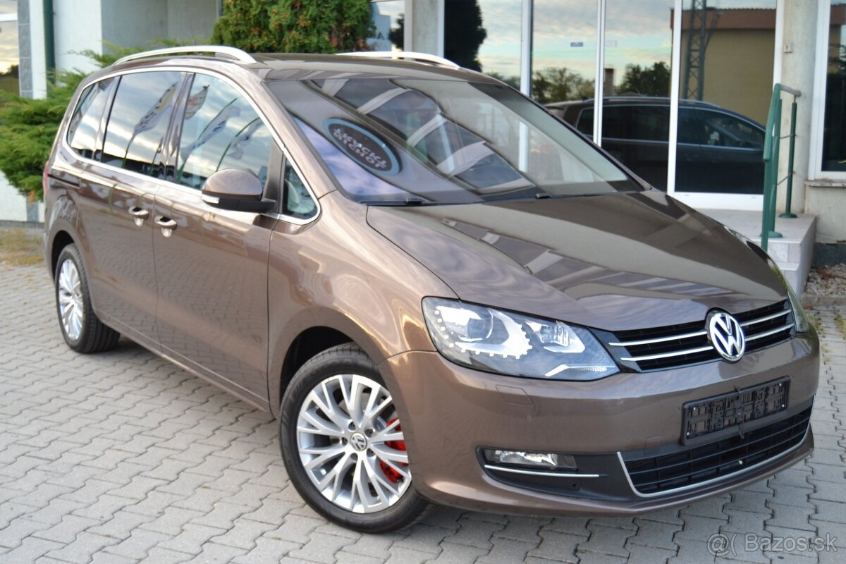 VW SHARAN 2.0 TDI HIGHLINE, PANORÁMA, 7 MIEST, KOŽA, BIXENÓN