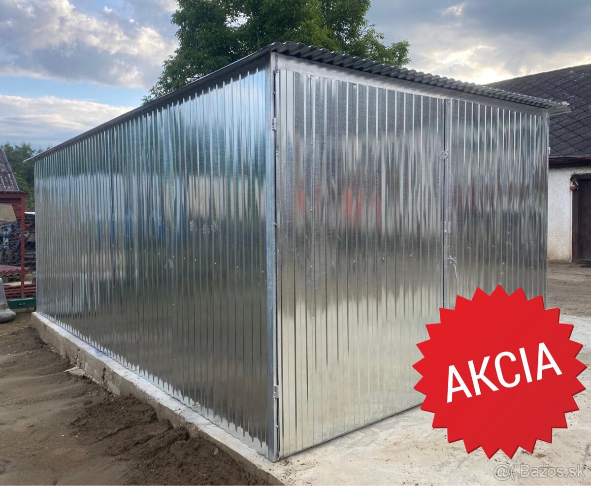 Plechová Garáž 3x5 Doprava montáž ZDARMA po SLOVENSKU