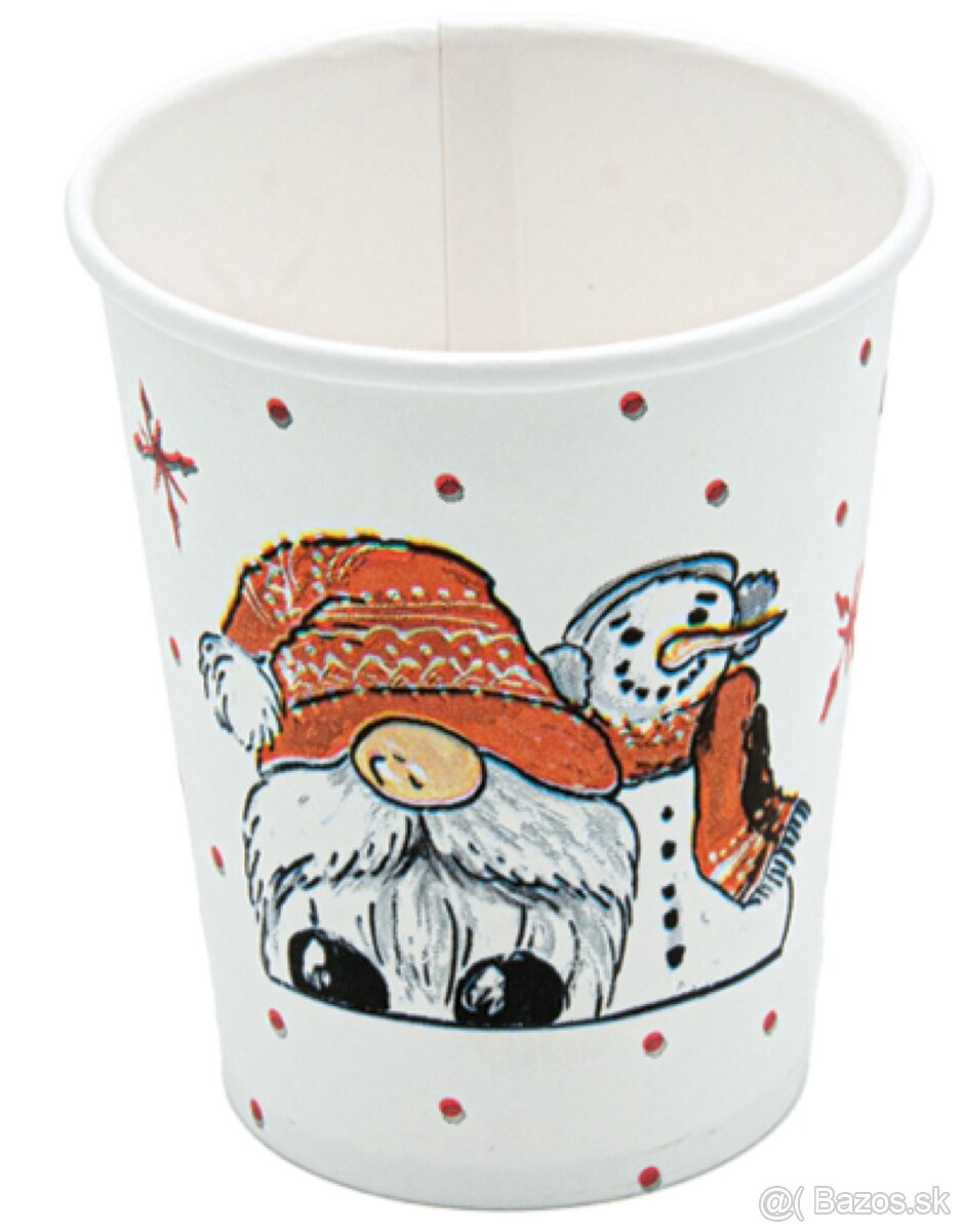 Vianočné papierové poháre 250ml