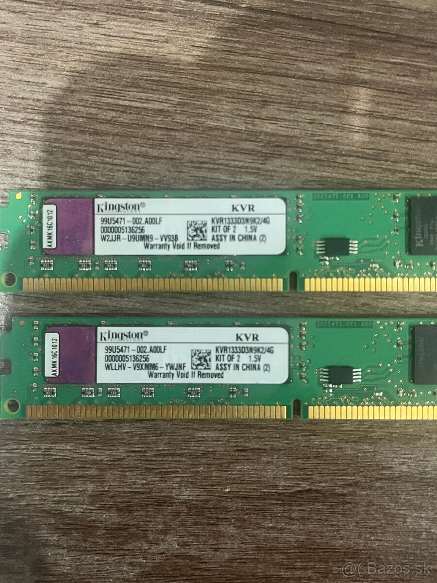 KINGSTON 4GB 1333MHz DDR3