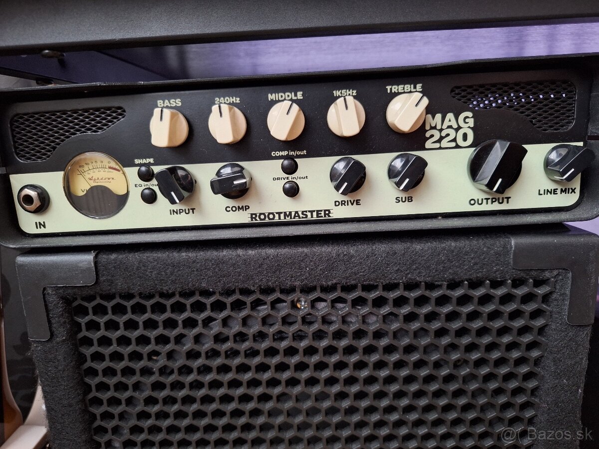 Basgitarovy zosilovac Ashdown RM220W + bedňa 2x10
