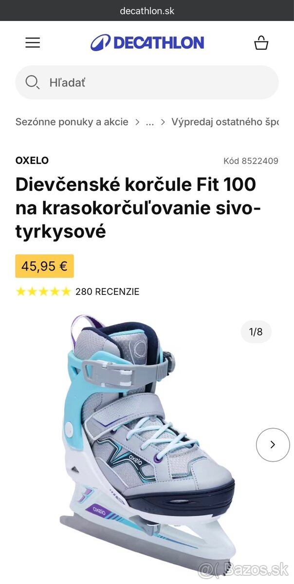 OXELO FIT 100 : KORČULE NA ĽAD