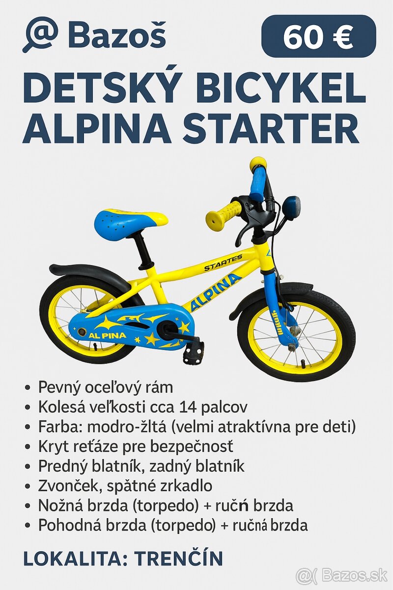 Detský bicykel ALPINA STARTER