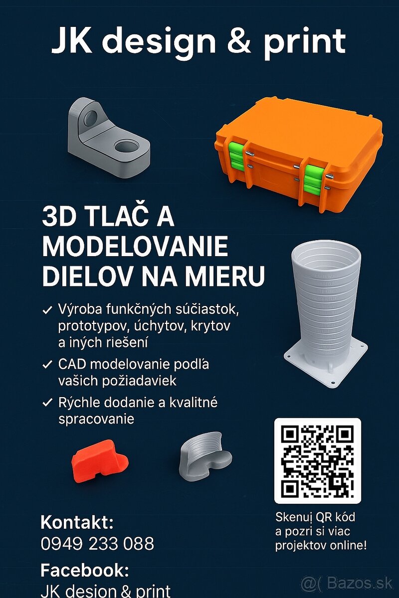 navrhovanie, modelovanie a 3D tlac dielov